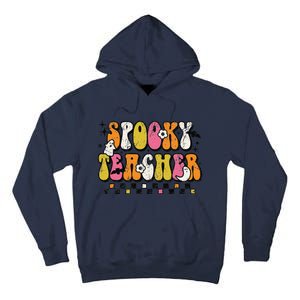 Funny Spooky Season Retro Spooky Teacher Halloween Costume Day Tall Hoodie