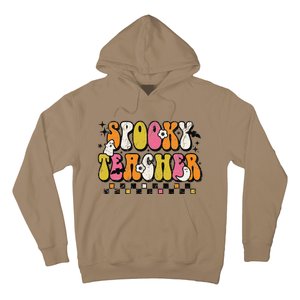 Funny Spooky Season Retro Spooky Teacher Halloween Costume Day Hoodie