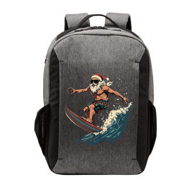 Fun Surfing Santa Christmas Santa Catching Waves Surf Lover Vector Backpack