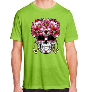 Floral Sugar Skeleton Cool Graphic Skull Adult ChromaSoft Performance T-Shirt