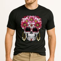 Floral Sugar Skeleton Cool Graphic Skull Cooling Performance Crew T-Shirt