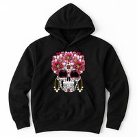 Floral Sugar Skeleton Cool Graphic Skull Hoodie