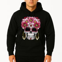 Floral Sugar Skeleton Cool Graphic Skull Hoodie