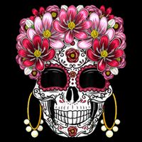 Floral Sugar Skeleton Cool Graphic Skull Hoodie