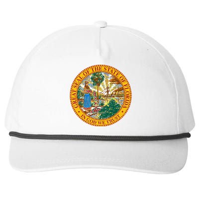 Florida State Seal Flag Snapback Five-Panel Rope Hat