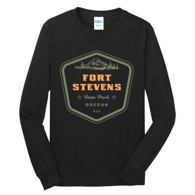 Fort Stevens State Park Oregon Retro Tall Long Sleeve T-Shirt