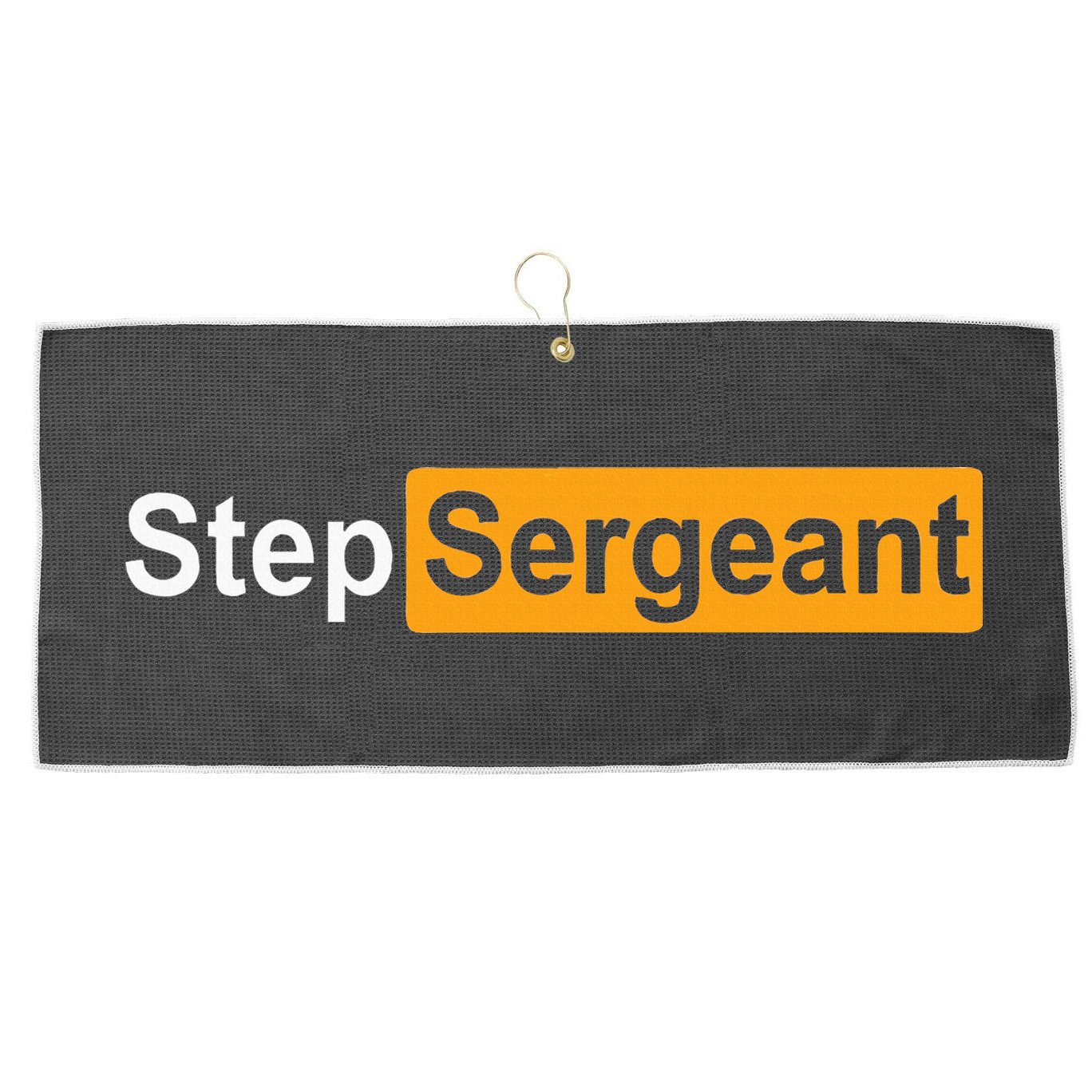 Funny Step Sergeant Large Microfiber Waffle Golf Towel