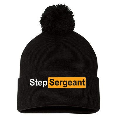 Funny Step Sergeant Pom Pom 12in Knit Beanie