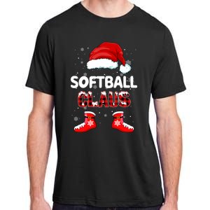 Funny Softball Santa Claus Christmas Matching Family Pajamas Gift Adult ChromaSoft Performance T-Shirt