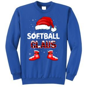 Funny Softball Santa Claus Christmas Matching Family Pajamas Gift Sweatshirt