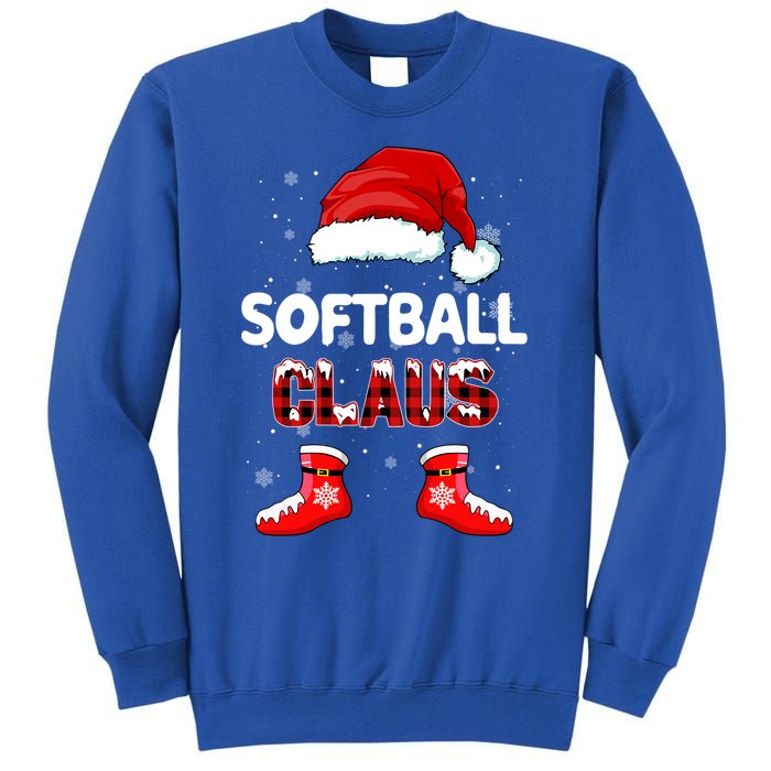 Funny Softball Santa Claus Christmas Matching Family Pajamas Gift Sweatshirt