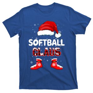 Funny Softball Santa Claus Christmas Matching Family Pajamas Gift T-Shirt