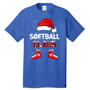 Funny Softball Santa Claus Christmas Matching Family Pajamas Gift Tall T-Shirt