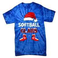 Funny Softball Santa Claus Christmas Matching Family Pajamas Gift Tie-Dye T-Shirt