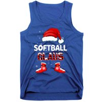 Funny Softball Santa Claus Christmas Matching Family Pajamas Gift Tank Top