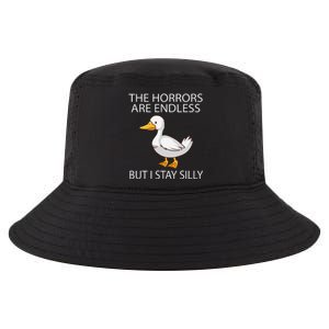 Funny Stay Silly Goose Horrors Are Endless Meme Cool Comfort Performance Bucket Hat