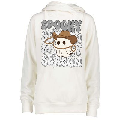 Funny Saying Spooky Season Halloween Western Gift Womens Funnel Neck Pullover Hood