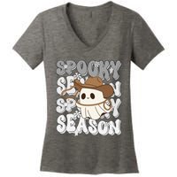 Funny Saying Spooky Season Halloween Western Gift Women's V-Neck T-Shirt