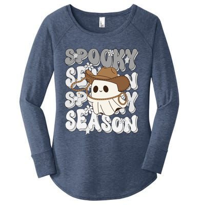 Funny Saying Spooky Season Halloween Western Gift Women's Perfect Tri Tunic Long Sleeve Shirt