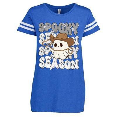 Funny Saying Spooky Season Halloween Western Gift Enza Ladies Jersey Football T-Shirt