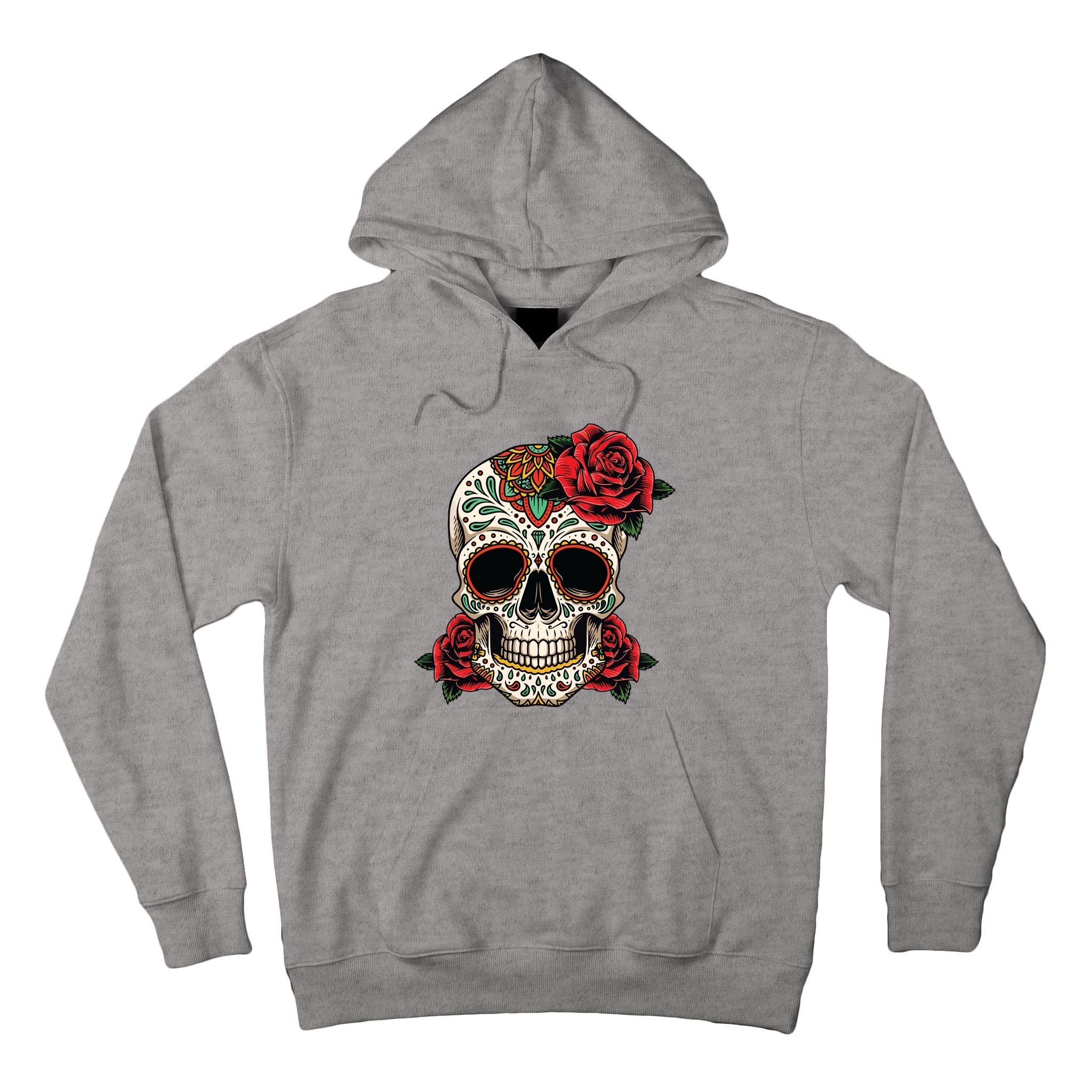 Floral Sugar Skull Day Of Dead Dia De Los Muertos Tall Hoodie