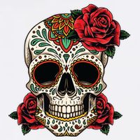 Floral Sugar Skull Day Of Dead Dia De Los Muertos Cooling Performance Crew T-Shirt