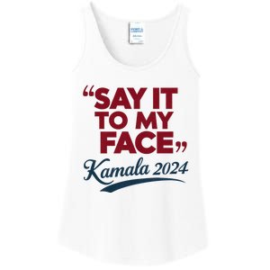 Funny Saying Say It To My Face Harris Presidential 2024 Ladies Essential Tank