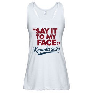 Funny Saying Say It To My Face Harris Presidential 2024 Ladies Essential Flowy Tank