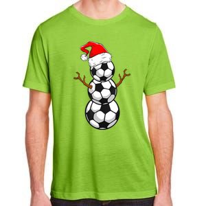 Funny Soccer Snow Boys Soccer Christmas Pajama Xmas Gift Adult ChromaSoft Performance T-Shirt