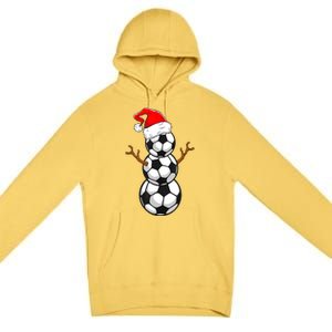 Funny Soccer Snow Boys Soccer Christmas Pajama Xmas Gift Premium Pullover Hoodie