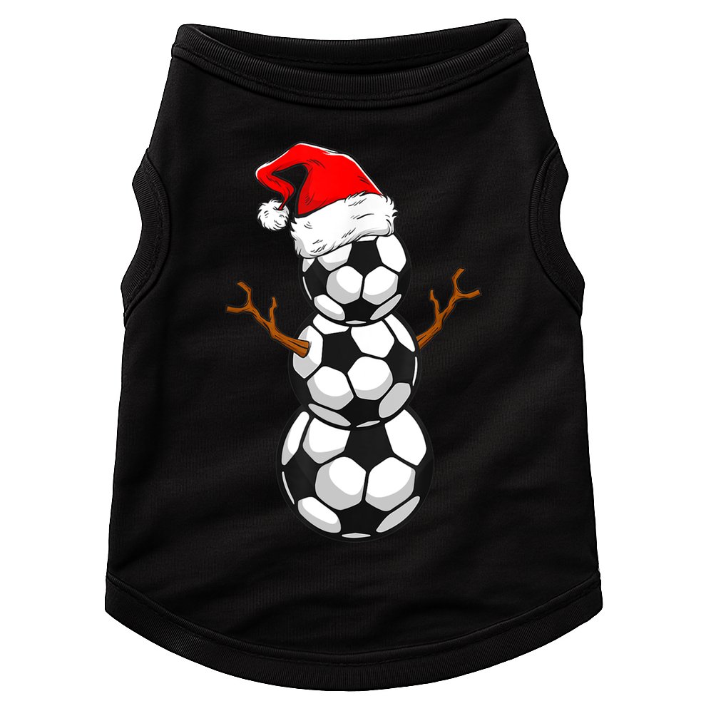 Funny Soccer Snow Boys Soccer Christmas Pajama Xmas Gift Doggie Tank