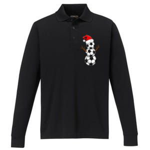 Funny Soccer Snow Boys Soccer Christmas Pajama Xmas Gift Performance Long Sleeve Polo