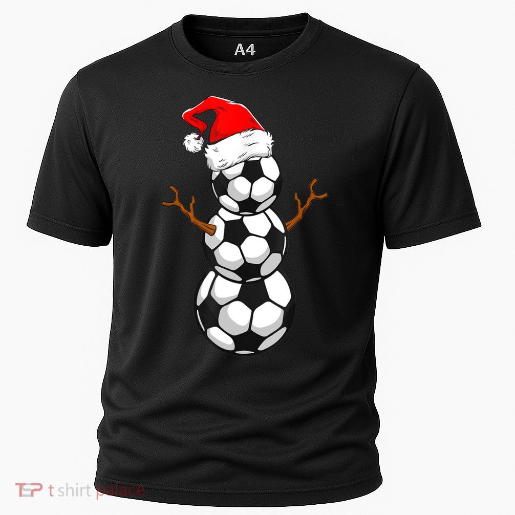 Funny Soccer Snow Boys Soccer Christmas Pajama Xmas Gift Performance Shirt