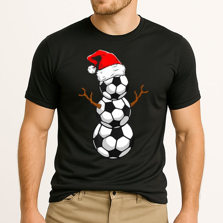 Funny Soccer Snow Boys Soccer Christmas Pajama Xmas Gift Cooling Performance Crew T-Shirt
