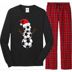 Funny Soccer Snow Boys Soccer Christmas Pajama Xmas Gift Long Sleeve Pajama Set