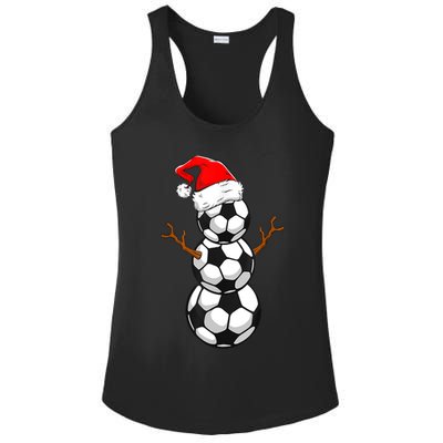 Funny Soccer Snow Boys Soccer Christmas Pajama Xmas Gift Ladies PosiCharge Competitor Racerback Tank