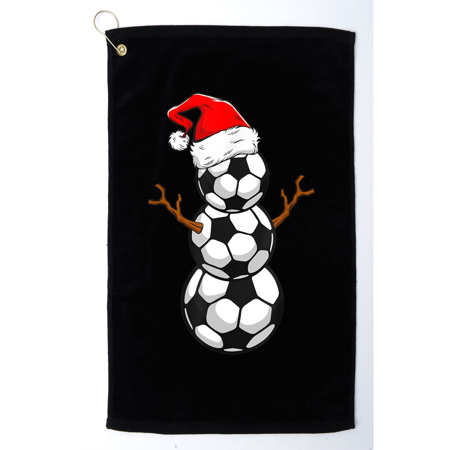 Funny Soccer Snow Boys Soccer Christmas Pajama Xmas Gift Golf Towel