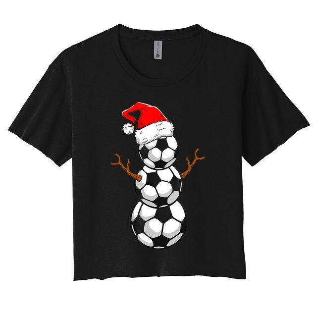 Funny Soccer Snow Boys Soccer Christmas Pajama Xmas Gift Crop Top