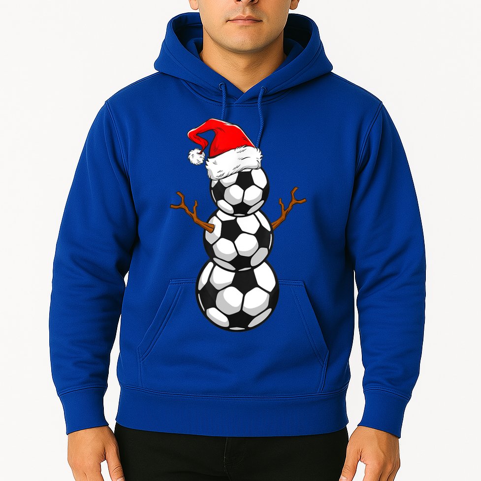 Funny Soccer Snow Boys Soccer Christmas Pajama Xmas Gift Hoodie