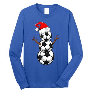 Funny Soccer Snow Boys Soccer Christmas Pajama Xmas Gift Long Sleeve Shirt