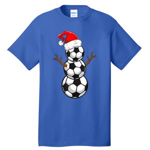 Funny Soccer Snow Boys Soccer Christmas Pajama Xmas Gift Tall T-Shirt