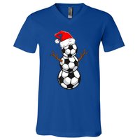 Funny Soccer Snow Boys Soccer Christmas Pajama Xmas Gift V-Neck T-Shirt