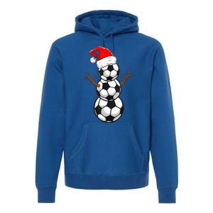 Funny Soccer Snow Boys Soccer Christmas Pajama Xmas Gift Premium Hoodie