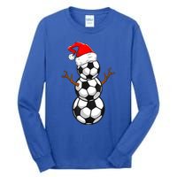 Funny Soccer Snow Boys Soccer Christmas Pajama Xmas Gift Tall Long Sleeve T-Shirt