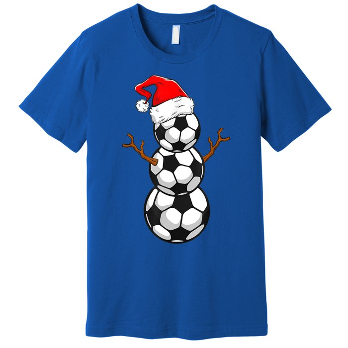 Funny Soccer Snow Boys Soccer Christmas Pajama Xmas Gift Premium T-Shirt