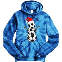 Funny Soccer Snow Boys Soccer Christmas Pajama Xmas Gift Tie Dye Hoodie