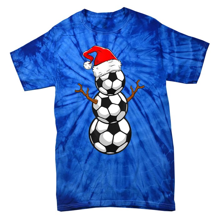 Funny Soccer Snow Boys Soccer Christmas Pajama Xmas Gift Tie-Dye T-Shirt