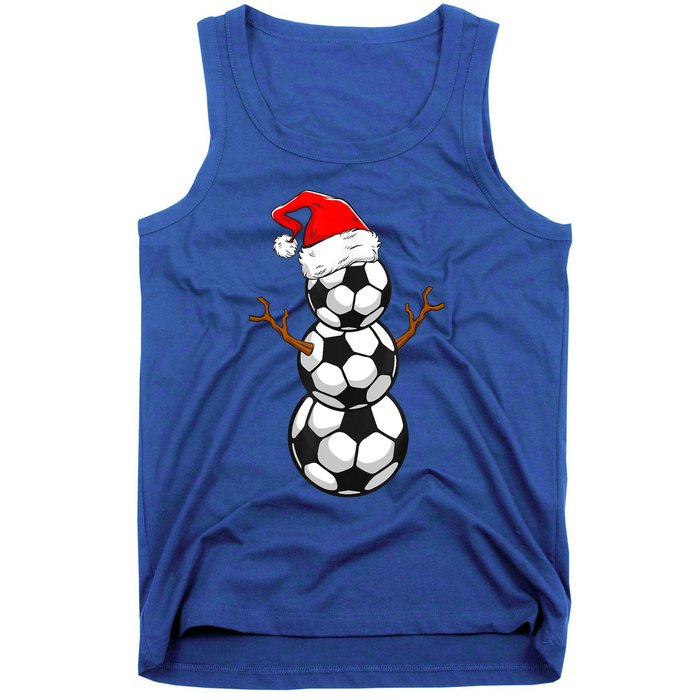 Funny Soccer Snow Boys Soccer Christmas Pajama Xmas Gift Tank Top