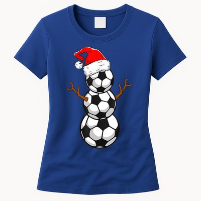 Funny Soccer Snow Boys Soccer Christmas Pajama Xmas Gift Womens T-Shirt