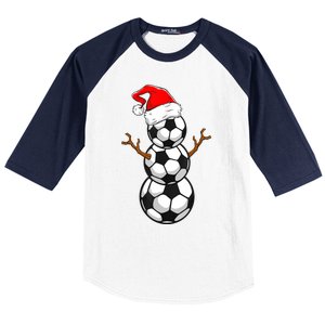 Funny Soccer Snow Boys Soccer Christmas Pajama Xmas Gift Baseball Sleeve Shirt